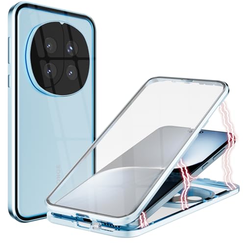 ANFAIRLACE Hülle Kompatibel mit Honor Magic 7 Pro, Magnetische Adsorption 360 Grad Handyhülle Gehärtetes Glas Aluminium Rahmen Magnet Transparent Case, Blau ANFAIRLACE Hülle Kompatibel mit Honor Magic 7 Pro, Magnetische Adsorption 360 Grad Handyhülle Gehärtetes Glas Aluminium Rahmen Magnet Transparent Case, Blau von ANFAIRLACE