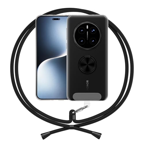 ANFAIRLACE Hülle Kompatibel mit Honor Magic 7 Pro, Ring Halter Handyhülle Band Transparent Silikon Handykette Klar Schutzhülle, Schwarz ANFAIRLACE Hülle Kompatibel mit Honor Magic 7 Pro, Ring Halter Handyhülle Band Transparent Silikon Handykette Klar Schutzhülle, Schwarz von ANFAIRLACE
