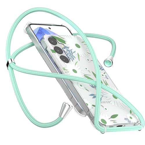 ANFAIRLACE Hülle Kompatibel mit Samsung Galaxy S24+ S24 Plus mit Band, Bedruckt Blumen/Pflanzen/Schmetterling/Kunstmuster - Anti-Peel, Klar TPU Stoßfest Handyhülle, Grün ANFAIRLACE Hülle Kompatibel mit Samsung Galaxy S24+ S24 Plus mit Band, Bedruckt Blumen/Pflanzen/Schmetterling/Kunstmuster - Anti-Peel, Klar TPU Stoßfest Handyhülle, Grün von ANFAIRLACE
