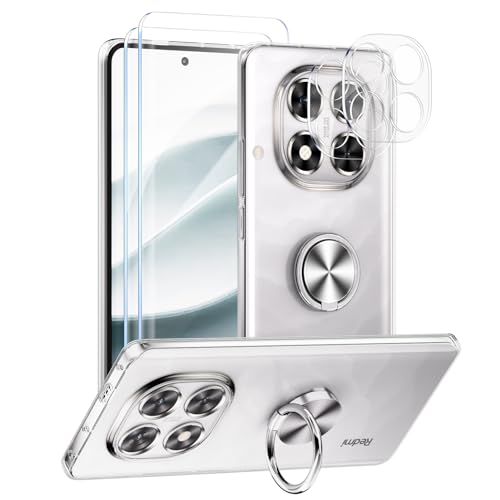 ANFAIRLACE Hülle Kompatibel mit Xiaomi Poco X7 / Redmi Note 14 Pro 5G, Handyhülle Metall 360 Grad Ring Halter Magnet Ständer Transparent Silikon Schutzhülle, Silber ANFAIRLACE Hülle Kompatibel mit Xiaomi Poco X7 / Redmi Note 14 Pro 5G, Handyhülle Metall 360 Grad Ring Halter Magnet Ständer Transparent Silikon Schutzhülle, Silber von ANFAIRLACE