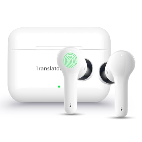 ANFIER M6 Translator Earbuds Sprachübersetzer Gerät aktualisierter Chip 144 Sprachen und Acccents 0,5s schnelle Übersetzung Musik Anrufe und Übersetzung (mit Offline-Paket) von ANFIER
