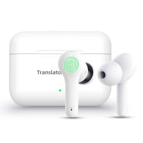 ANFIER M6 Übersetzer Earbuds Sprachübersetzer Gerät Aktualisierter Chip 144 Sprachen und Akzente 0,5s Schnelle Übersetzung Musik Telefonieren und Übersetzen (kein Offline-Paket) von ANFIER