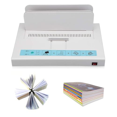 Thermobindegerät, 220-V-Elektro-Buchbinder mit 500 Blatt Kapazität, Desktop-Papierbinder mit 3 Temperaturreglern, max. 50 mm Bindestärke für Dokumente und Verträge Thermobindegerät, 220-V-Elektro-Buchbinder mit 500 Blatt Kapazität, Desktop-Papierbinder mit 3 Temperaturreglern, max. 50 mm Bindestärke für Dokumente und Verträge von ANGDI