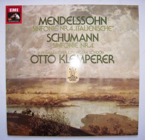 mendelssohn: symphony no. 4 / schumann: symphony no. 4 LP von ANGEL