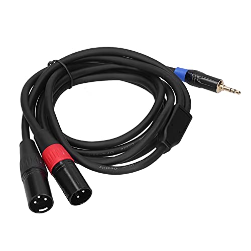 3,5 Mm Bis Dual XLR-Stereo-Kabel-Splitter-Kabel für überlegenes Schallgetriebe, das mit Hochelastischen PVC-Draht und Sauerstoffkoper, Plug-and-Play-Einfachheit, Zinklegierung Ausgelegt Ist, (#1) von ANGGREK