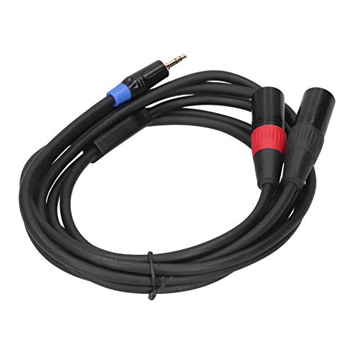 3,5 Mm Bis Dual XLR-Stereo-Kabel-Splitter-Kabel für überlegenes Schallgetriebe, das mit Hochelastischen PVC-Draht und Sauerstoffkoper, Plug-and-Play-Einfachheit, Zinklegierung Ausgelegt Ist, (#2) von ANGGREK