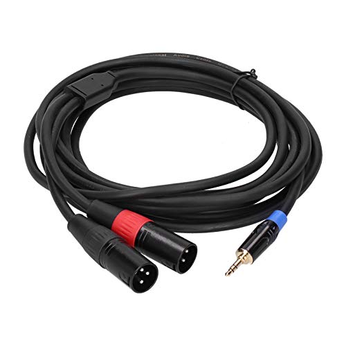 3,5 Mm Bis Dual XLR-Stereo-Kabel-Splitter-Kabel für überlegenes Schallgetriebe, das mit Hochelastischen PVC-Draht und Sauerstoffkoper, Plug-and-Play-Einfachheit, Zinklegierung Ausgelegt Ist, (#3) von ANGGREK
