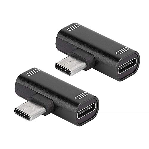 ANGGREK Kopfhörer Adapter und Laden, 2 in 1 USB C Splitter, 2-teiliger Typec-Konverter-Splitter, Dual zu Kopfhörer USB Audio und Ladegerät Adapter (Schwarz) von ANGGREK