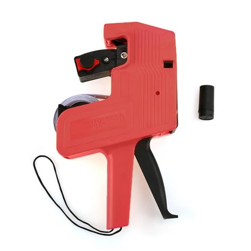 ANGGREK Price Labeler -Einzelhandel Tool Handheld Labeling Device 8 -Ziffer -Druck Reibungsloser Betrieb Leichter Kompakt mit Währungssymbolen für Einzelhandelsgeschäfte (Rot) von ANGGREK