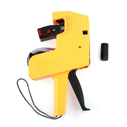 ANGGREK Price Labeler -Einzelhandel Tool Handheld Labeling Device 8 -Ziffer -Druck Reibungsloser Betrieb Leichter Kompakt mit Währungssymbolen für Einzelhandelsgeschäfte (Yellow) von ANGGREK