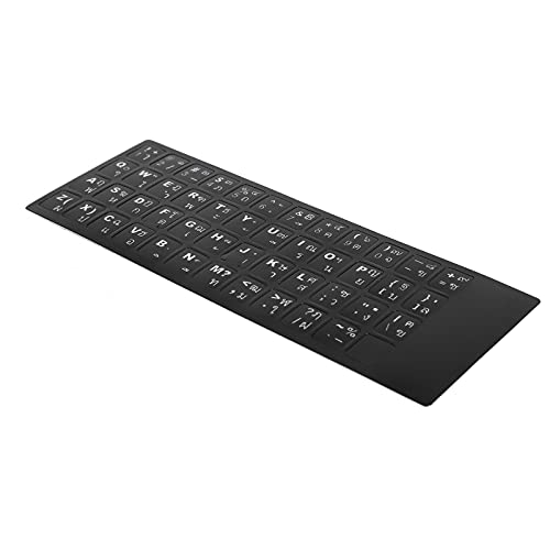 ANGGREK Thai-Tastatur-Aufkleber, Aufkleber, Thai-Tastatur-Aufkleber, Ersatz-Tastatur-Aufkleber für Desktop-Computer, Laptop-Zubehör von ANGGREK