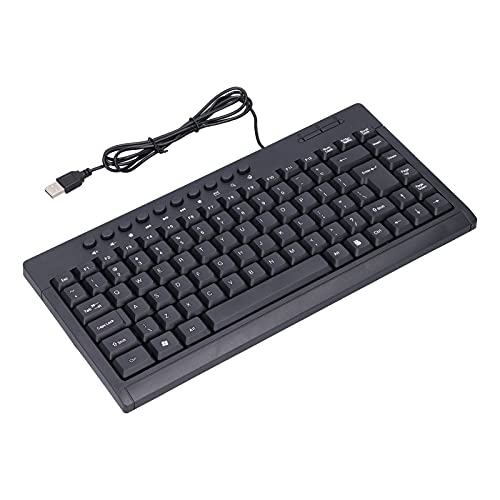 ANGGREK -USB-Tastatur mit 87 Tasten, Ergonomisches Design, Plug-and-Play, Rutschfestes Fußpolster, Langlebig, Klare Schrift, für das Büro (Englisch) von ANGGREK