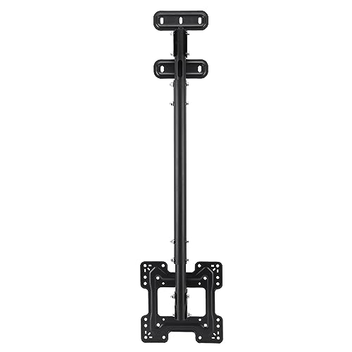 Decken-TV-Halterung, Rotierbare und Einstellbare Halterung für 14-43-Zoll-Panel-Bildschirmanzeige, 360 ° -Wrdation, Höheneinstellung, Kaltgewalztes Eisen, Schwarz, Verbesserung Ihres Wohlbefindens, von ANGGREK