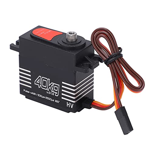 Digitales Servo, 40 Kg Metallgetriebe Hochgeschwindigkeits -Motorservo für 1/8 1/10 RC -Auto und RC Roboter, Edelstahlgeräte, Schnelle Reaktionszeit, Mehrere Armtypen, Metallservo Arm, JR Stecker Digitales Servo, 40 Kg Metallgetriebe Hochgeschwindigkeits -Motorservo für 1/8 1/10 RC -Auto und RC Roboter, Edelstahlgeräte, Schnelle Reaktionszeit, Mehrere Armtypen, Metallservo Arm, JR Stecker von ANGGREK