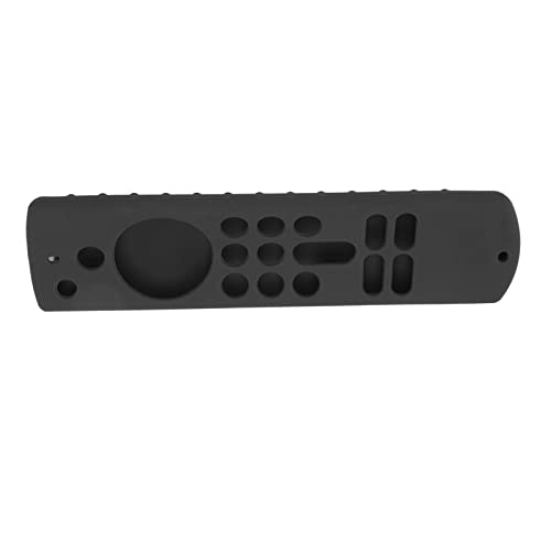 Leichtes, Schocksicheres Silikon -Schutzabdeckung für Fire TV, Effektiver Schutz, Verbesserter Griff, Genaue Ausschnitte mit Lanyard, Weiches und Sicheres Material, Einfach (Black) von ANGGREK