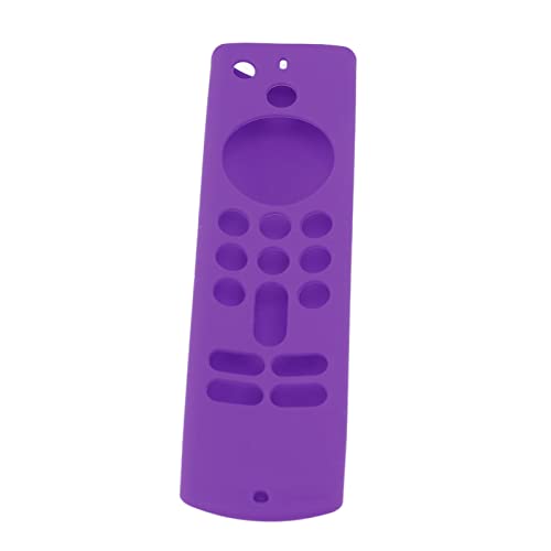 Leichtes, Schocksicheres Silikon -Schutzabdeckung für Fire TV, Effektiver Schutz, Verbesserter Griff, Genaue Ausschnitte mit Lanyard, Weiches und Sicheres Material, Einfach (Lila Set) von ANGGREK