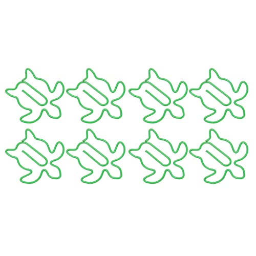 Tierpapierklammern, Niedliche Tierische Papierklammern, 100 -teilige Elektroplierte Metallklemmen für Büro, Schule, Familienorganisation, Ideales Geschenkboxed (Schildkröte) von ANGGREK