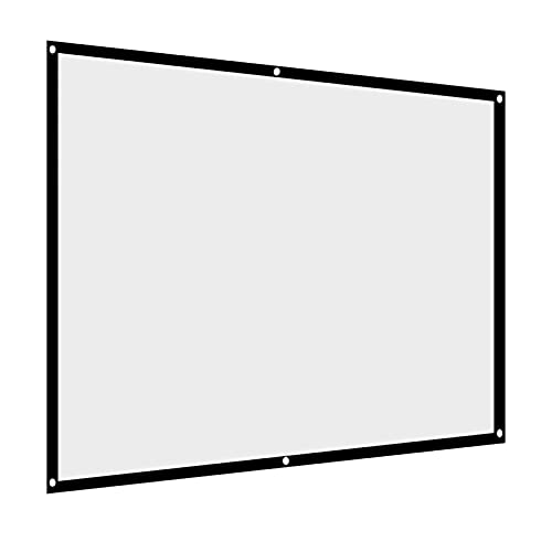 Tragbarer Bildschirm für Projektor, 100 -Zoll -Synthetik Polyester Stoff 4: 3 Faltbar ohne Falt Weiße Hangbare Projektionsbildschirm Tuch für Vorder und Rückprojektion, Vielseitiges Hanging (100 Zoll) Tragbarer Bildschirm für Projektor, 100 -Zoll -Synthetik Polyester Stoff 4: 3 Faltbar ohne Falt Weiße Hangbare Projektionsbildschirm Tuch für Vorder und Rückprojektion, Vielseitiges Hanging (100 Zoll) von ANGGREK