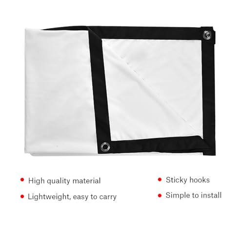 Tragbarer Bildschirm für Projektor, 100 -Zoll -Synthetik Polyester Stoff 4: 3 Faltbar ohne Falt Weiße Hangbare Projektionsbildschirm Tuch für Vorder und Rückprojektion, Vielseitiges Hanging (84 Zoll) Tragbarer Bildschirm für Projektor, 100 -Zoll -Synthetik Polyester Stoff 4: 3 Faltbar ohne Falt Weiße Hangbare Projektionsbildschirm Tuch für Vorder und Rückprojektion, Vielseitiges Hanging (84 Zoll) von ANGGREK