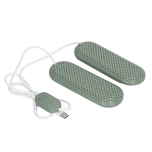 USB-Schuhtrockner mit Timer, Trocknen und Desodorieren, Lamellendesign, Intelligentes Timing, Verschleißfest für den Haushalt (OD Grün) von ANGGREK