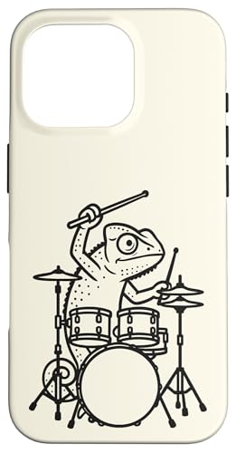 Funny Chamäleon Drummer Drumming Drums Music Lover Boys Girl Hülle für iPhone 16 Pro Funny Chamäleon Drummer Drumming Drums Music Lover Boys Girl Hülle für iPhone 16 Pro von ANIMALDRUMSNROLL