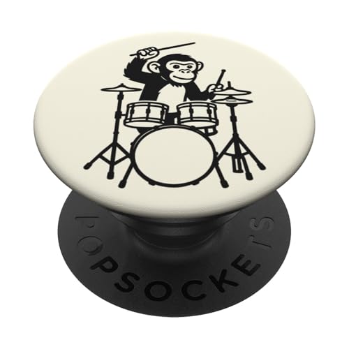 Funny Chimpansee Drummer Drumming Drums Music Lover Boy Girl PopSockets Klebender PopGrip Funny Chimpansee Drummer Drumming Drums Music Lover Boy Girl PopSockets Klebender PopGrip von ANIMALDRUMSNROLL