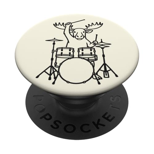 Funny Elch Drummer Drumming Drums Music Lover Boys Girls PopSockets Klebender PopGrip Funny Elch Drummer Drumming Drums Music Lover Boys Girls PopSockets Klebender PopGrip von ANIMALDRUMSNROLL