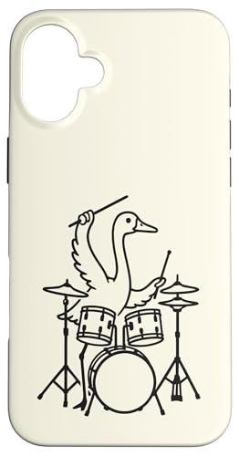 Funny Goose Schlagzeuger Schlagzeug Musikliebhaber Jungen Mädchen Hülle für iPhone 16 Plus von ANIMALDRUMSNROLL