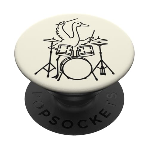 Funny Goose Schlagzeuger Schlagzeug Musikliebhaber Jungen Mädchen PopSockets Klebender PopGrip Funny Goose Schlagzeuger Schlagzeug Musikliebhaber Jungen Mädchen PopSockets Klebender PopGrip von ANIMALDRUMSNROLL