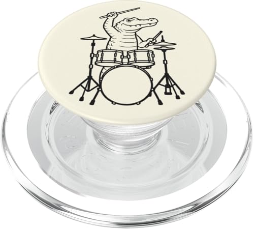 Lustiger Alligator-Schlagzeuger, Schlagzeug, Musikliebhaber, Jungen und Mädchen PopSockets PopGrip für MagSafe Lustiger Alligator-Schlagzeuger, Schlagzeug, Musikliebhaber, Jungen und Mädchen PopSockets PopGrip für MagSafe von ANIMALDRUMSNROLL