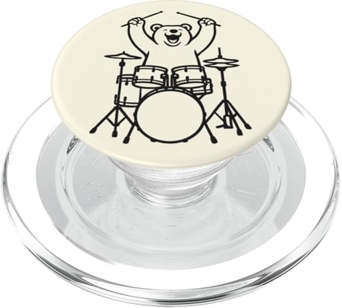 Lustiger Bär, Schlagzeuger, Schlagzeug, Musikliebhaber, Jungen und Mädchen PopSockets PopGrip für MagSafe Lustiger Bär, Schlagzeuger, Schlagzeug, Musikliebhaber, Jungen und Mädchen PopSockets PopGrip für MagSafe von ANIMALDRUMSNROLL
