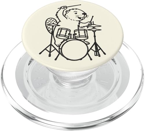 Lustiger Biber Schlagzeuger Drumming Drums Musikliebhaber Jungen Mädchen PopSockets PopGrip für MagSafe Lustiger Biber Schlagzeuger Drumming Drums Musikliebhaber Jungen Mädchen PopSockets PopGrip für MagSafe von ANIMALDRUMSNROLL
