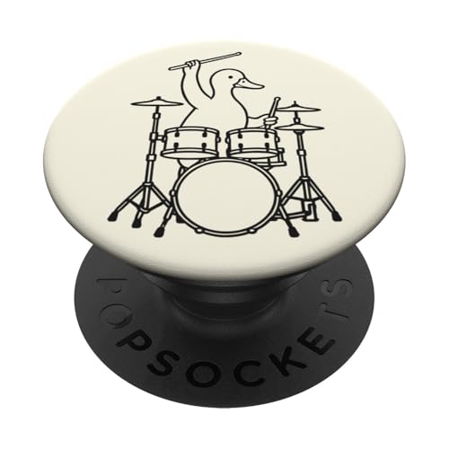 Lustiger Entendrummer, Schlagzeug, Musikliebhaber, Jungen und Mädchen PopSockets Klebender PopGrip Lustiger Entendrummer, Schlagzeug, Musikliebhaber, Jungen und Mädchen PopSockets Klebender PopGrip von ANIMALDRUMSNROLL