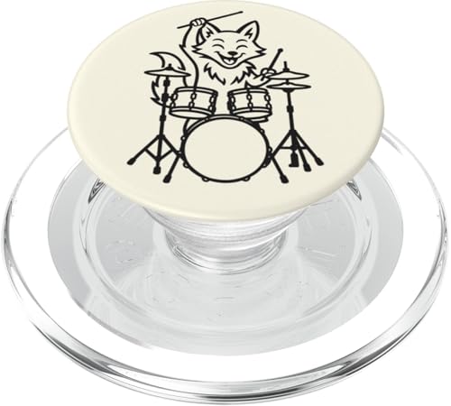 Lustiger Fox, Schlagzeuger, Schlagzeug, Musikliebhaber, Jungen und Mädchen PopSockets PopGrip für MagSafe Lustiger Fox, Schlagzeuger, Schlagzeug, Musikliebhaber, Jungen und Mädchen PopSockets PopGrip für MagSafe von ANIMALDRUMSNROLL