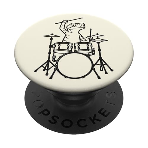 Lustiger Gecko-Schlagzeuger, Schlagzeug, Musikliebhaber, Jungen und Mädchen PopSockets Klebender PopGrip Lustiger Gecko-Schlagzeuger, Schlagzeug, Musikliebhaber, Jungen und Mädchen PopSockets Klebender PopGrip von ANIMALDRUMSNROLL