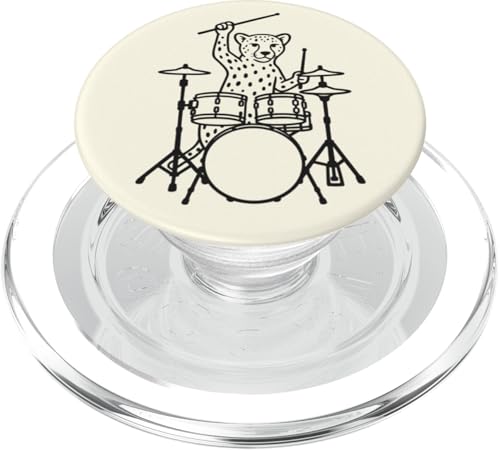 Lustiger Geparden-Drummer, Schlagzeug, Musikliebhaber, Jungen und Mädchen PopSockets PopGrip für MagSafe Lustiger Geparden-Drummer, Schlagzeug, Musikliebhaber, Jungen und Mädchen PopSockets PopGrip für MagSafe von ANIMALDRUMSNROLL
