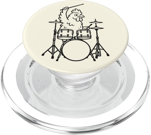 Lustiger Hühnchen-Drummer, Schlagzeug, Musikliebhaber, Jungen und Mädchen PopSockets PopGrip für MagSafe Lustiger Hühnchen-Drummer, Schlagzeug, Musikliebhaber, Jungen und Mädchen PopSockets PopGrip für MagSafe von ANIMALDRUMSNROLL