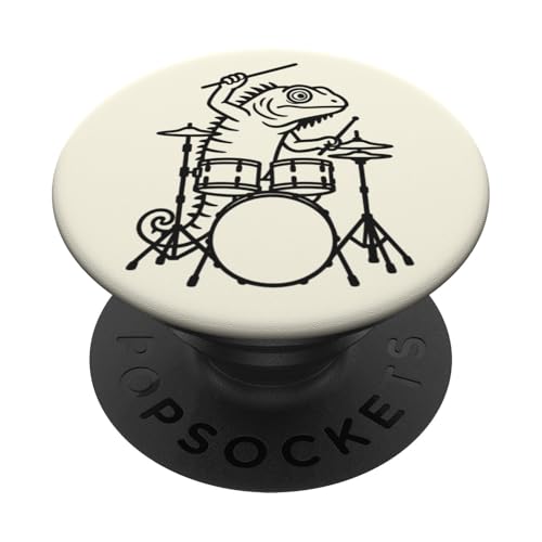 Lustiger Iguana-Schlagzeuger, Schlagzeuger, Musikliebhaber, Jungen und Mädchen PopSockets Klebender PopGrip Lustiger Iguana-Schlagzeuger, Schlagzeuger, Musikliebhaber, Jungen und Mädchen PopSockets Klebender PopGrip von ANIMALDRUMSNROLL