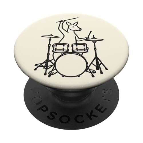 Lustiger Känguru-Schlagzeuger, Schlagzeuger, Musikliebhaber, Jungen und Mädchen PopSockets Klebender PopGrip Lustiger Känguru-Schlagzeuger, Schlagzeuger, Musikliebhaber, Jungen und Mädchen PopSockets Klebender PopGrip von ANIMALDRUMSNROLL