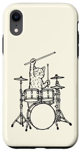 Lustiger Katzen-Schlagzeuger, Schlagzeug, Musikliebhaber, Mama, Papa Hülle für iPhone XR Lustiger Katzen-Schlagzeuger, Schlagzeug, Musikliebhaber, Mama, Papa Hülle für iPhone XR von ANIMALDRUMSNROLL