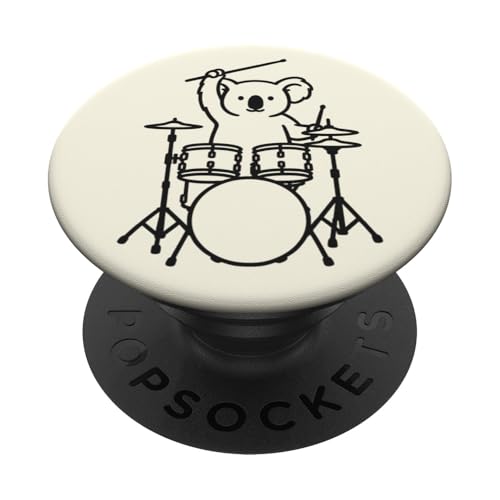 Lustiger Koala-Schlagzeuger, Schlagzeug, Musikliebhaber, Jungen und Mädchen PopSockets Klebender PopGrip Lustiger Koala-Schlagzeuger, Schlagzeug, Musikliebhaber, Jungen und Mädchen PopSockets Klebender PopGrip von ANIMALDRUMSNROLL