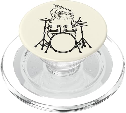 Lustiger Kröten-Drummer, Schlagzeug, Musikliebhaber, Jungen und Mädchen PopSockets PopGrip für MagSafe Lustiger Kröten-Drummer, Schlagzeug, Musikliebhaber, Jungen und Mädchen PopSockets PopGrip für MagSafe von ANIMALDRUMSNROLL