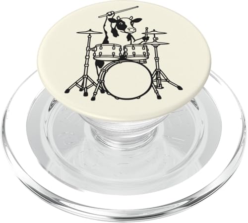 Lustiger Kuh Schlagzeuger Drumming Drums Musikliebhaber Jungen Mädchen PopSockets PopGrip für MagSafe Lustiger Kuh Schlagzeuger Drumming Drums Musikliebhaber Jungen Mädchen PopSockets PopGrip für MagSafe von ANIMALDRUMSNROLL