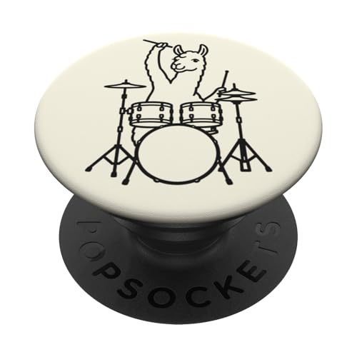 Lustiger Lama-Schlagzeuger, Schlagzeug, Musikliebhaber, Jungen und Mädchen PopSockets Klebender PopGrip Lustiger Lama-Schlagzeuger, Schlagzeug, Musikliebhaber, Jungen und Mädchen PopSockets Klebender PopGrip von ANIMALDRUMSNROLL