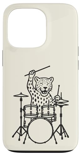 Lustiger Leopard-Schlagzeuger, Schlagzeug, Musikliebhaber, Jungen und Mädchen Hülle für iPhone 13 Pro von ANIMALDRUMSNROLL