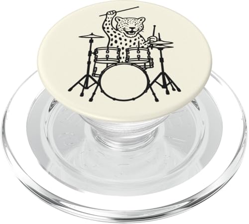 Lustiger Leopard-Schlagzeuger, Schlagzeug, Musikliebhaber, Jungen und Mädchen PopSockets PopGrip für MagSafe Lustiger Leopard-Schlagzeuger, Schlagzeug, Musikliebhaber, Jungen und Mädchen PopSockets PopGrip für MagSafe von ANIMALDRUMSNROLL