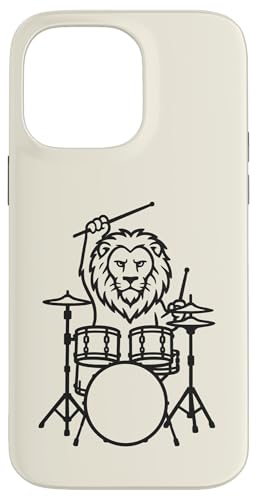 Lustiger Löwen-Schlagzeuger, Schlagzeuger, Musikliebhaber, Jungen und Mädchen Hülle für iPhone 14 Pro Max von ANIMALDRUMSNROLL