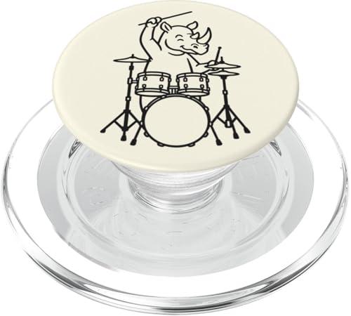 Lustiger Nashorn-Drummer, Schlagzeug, Musikliebhaber, Jungen und Mädchen PopSockets PopGrip für MagSafe Lustiger Nashorn-Drummer, Schlagzeug, Musikliebhaber, Jungen und Mädchen PopSockets PopGrip für MagSafe von ANIMALDRUMSNROLL