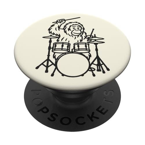 Lustiger Orang-Utan-Schlagzeuger, Schlagzeug, Musikliebhaber, Jungen, Mädchen PopSockets Klebender PopGrip Lustiger Orang-Utan-Schlagzeuger, Schlagzeug, Musikliebhaber, Jungen, Mädchen PopSockets Klebender PopGrip von ANIMALDRUMSNROLL