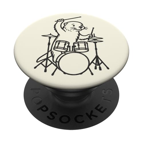 Lustiger Otter, Schlagzeuger, Schlagzeug, Musikliebhaber, Jungen und Mädchen PopSockets Klebender PopGrip Lustiger Otter, Schlagzeuger, Schlagzeug, Musikliebhaber, Jungen und Mädchen PopSockets Klebender PopGrip von ANIMALDRUMSNROLL